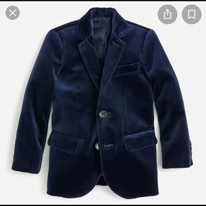 J Crew Navy Blue velvet Blazer